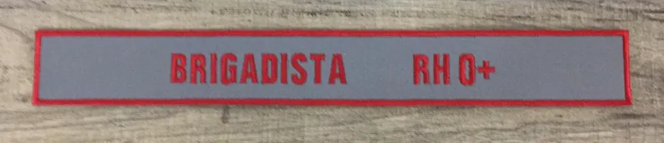 Marquilla reflectiva para brigadista con identificación de tipo de sangre